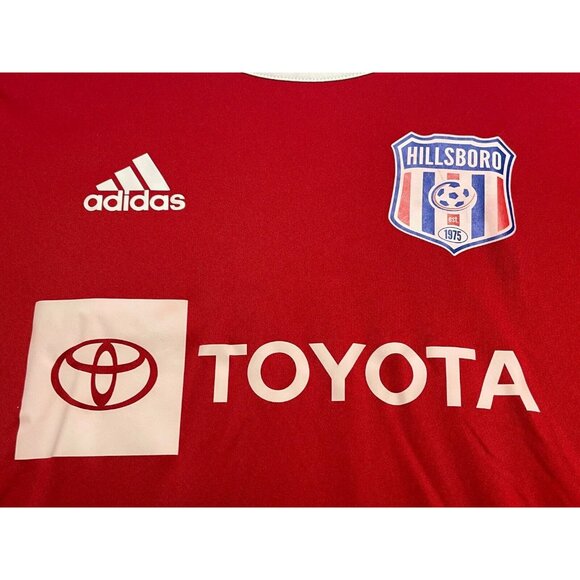 Adidas Hillsboro Soccer shirt youth boys teens XL 15 16 years red - Picture 4 of 8